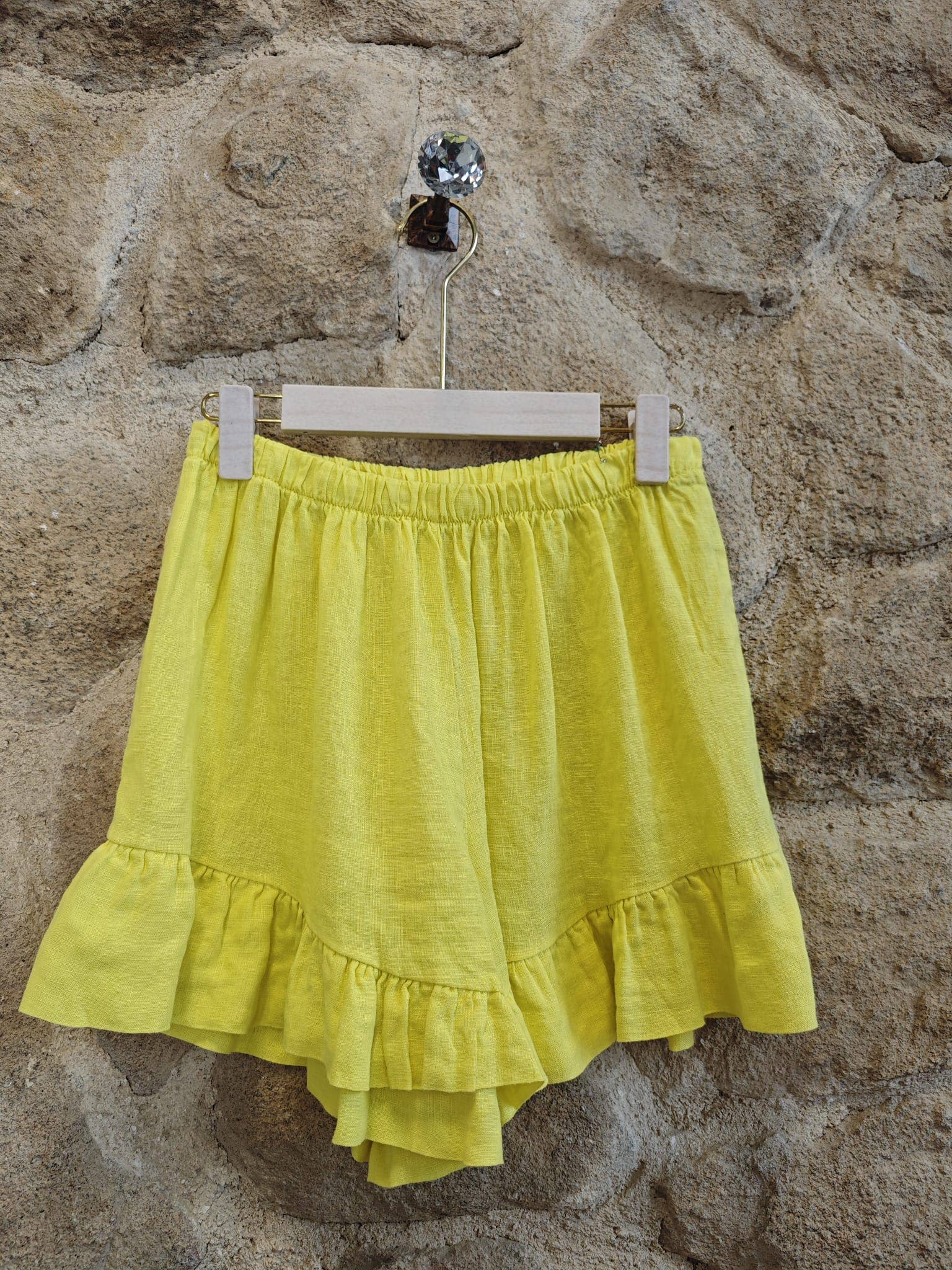 Ref-6575 SHORT LINEN PANTS 100%