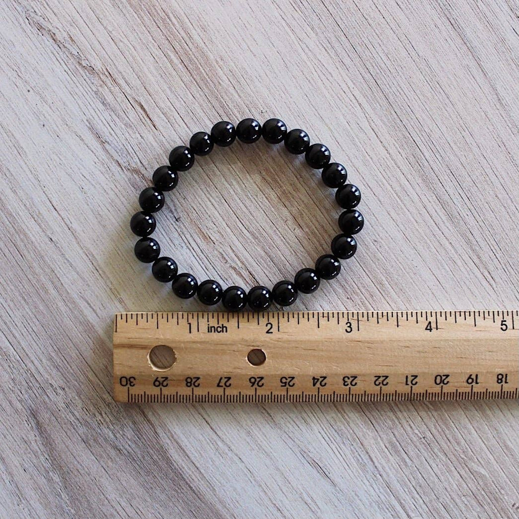 Black Obsidian Bracelet 4mm/6mm/8mm - Crystals & Stones