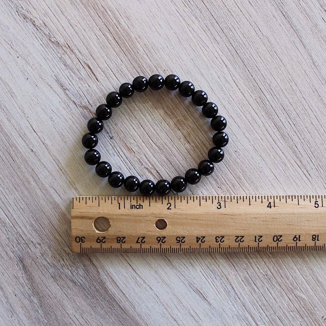 Black Obsidian Bracelet 4mm/6mm/8mm - Crystals & Stones
