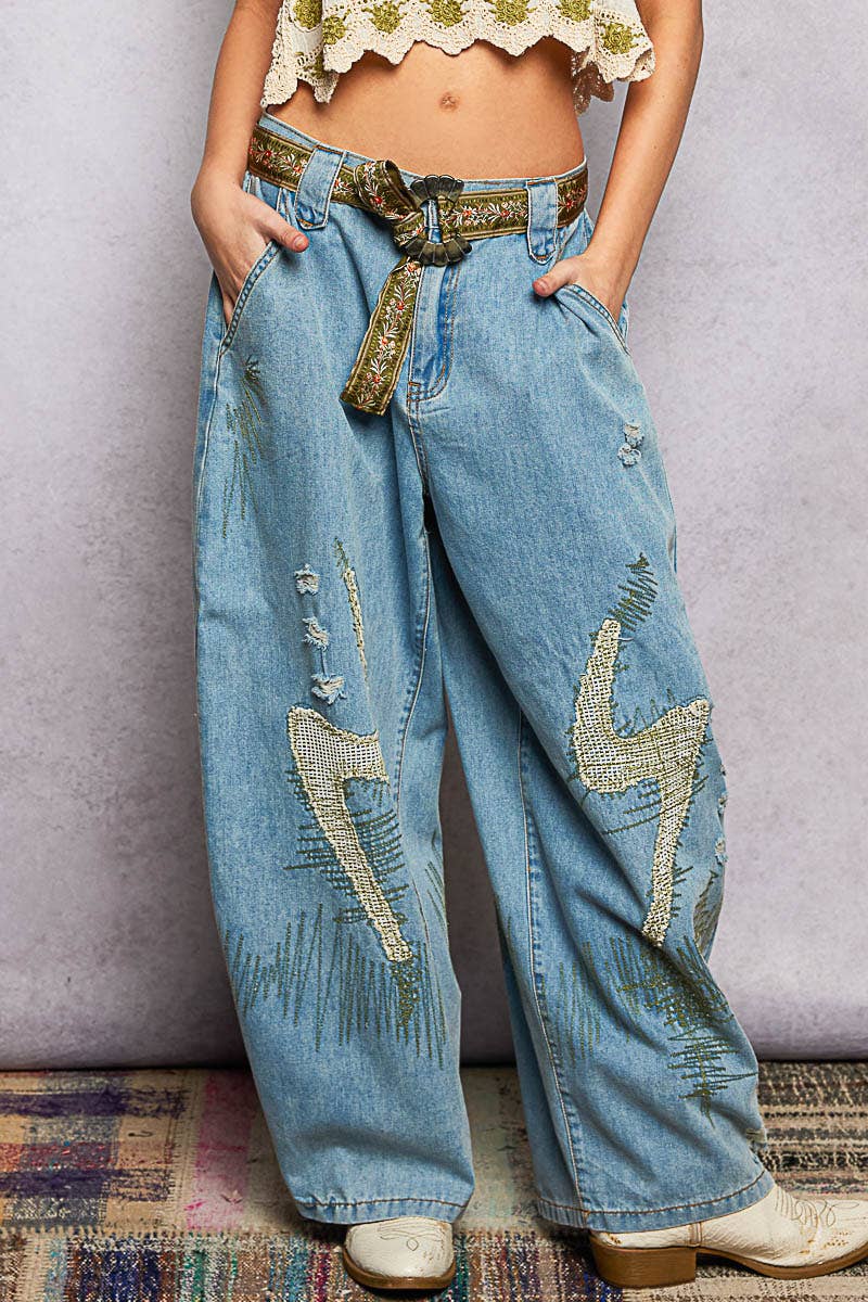 Embroidered Floral Pattern BELT195