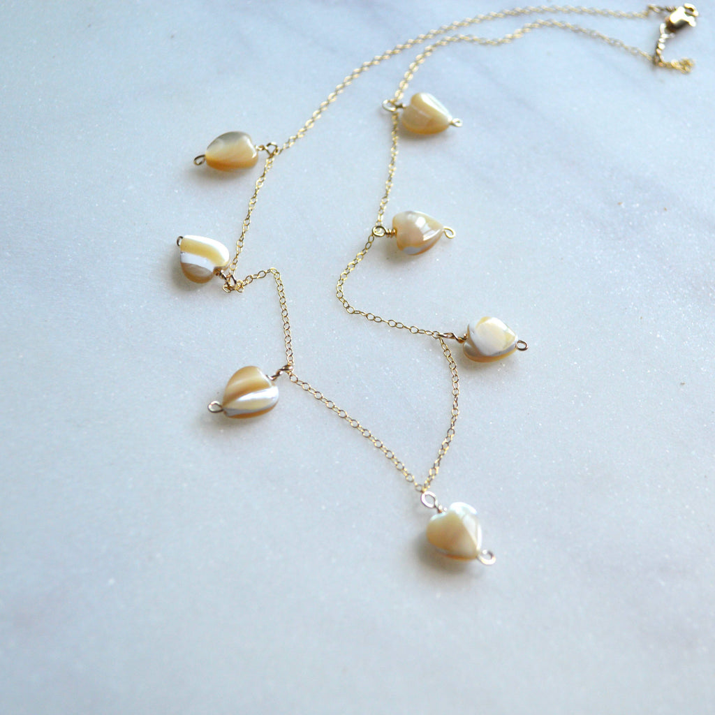 Mother of Pearl Heart Necklace