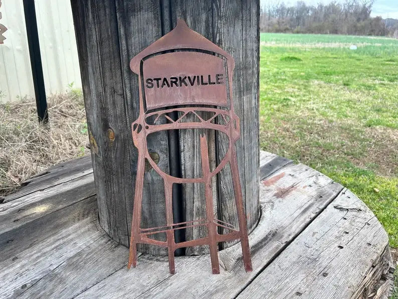 Smithville Water Tower Metal Sign, Town Name Sign