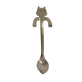 Cat Hanging 4.5"L Tea Spoon Silver