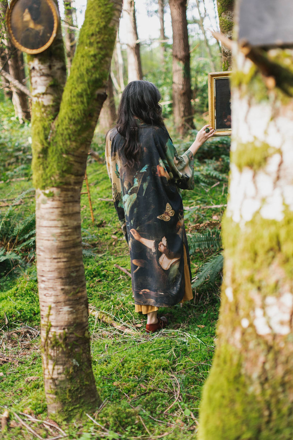 Heartwork Opera Duster Kimono Robe w Artist Butterfly