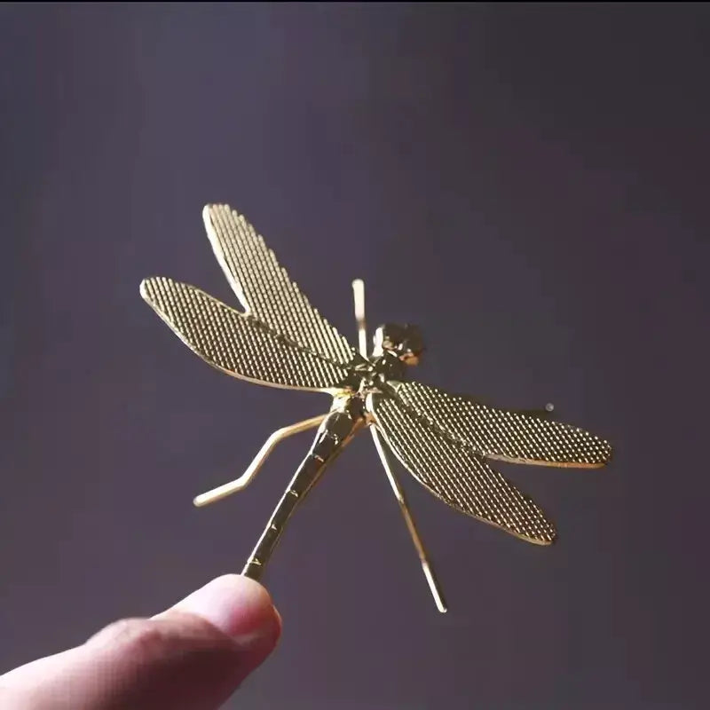 Gold Metal Dragonfly Decor – Tea Pet & Tabletop Accent