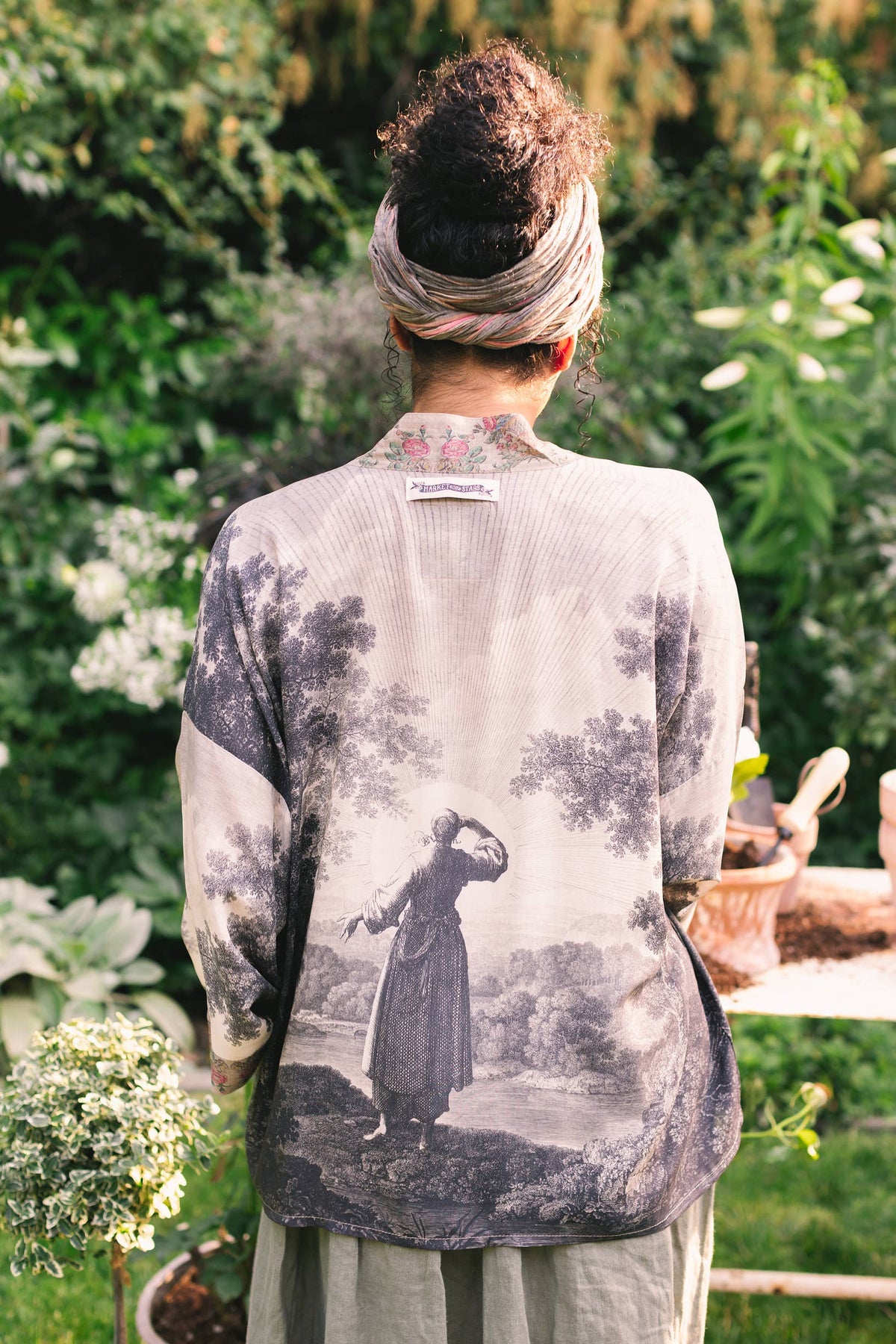 Still I Rise Pixie Duster Cropped Kimono w Sunrise Woman