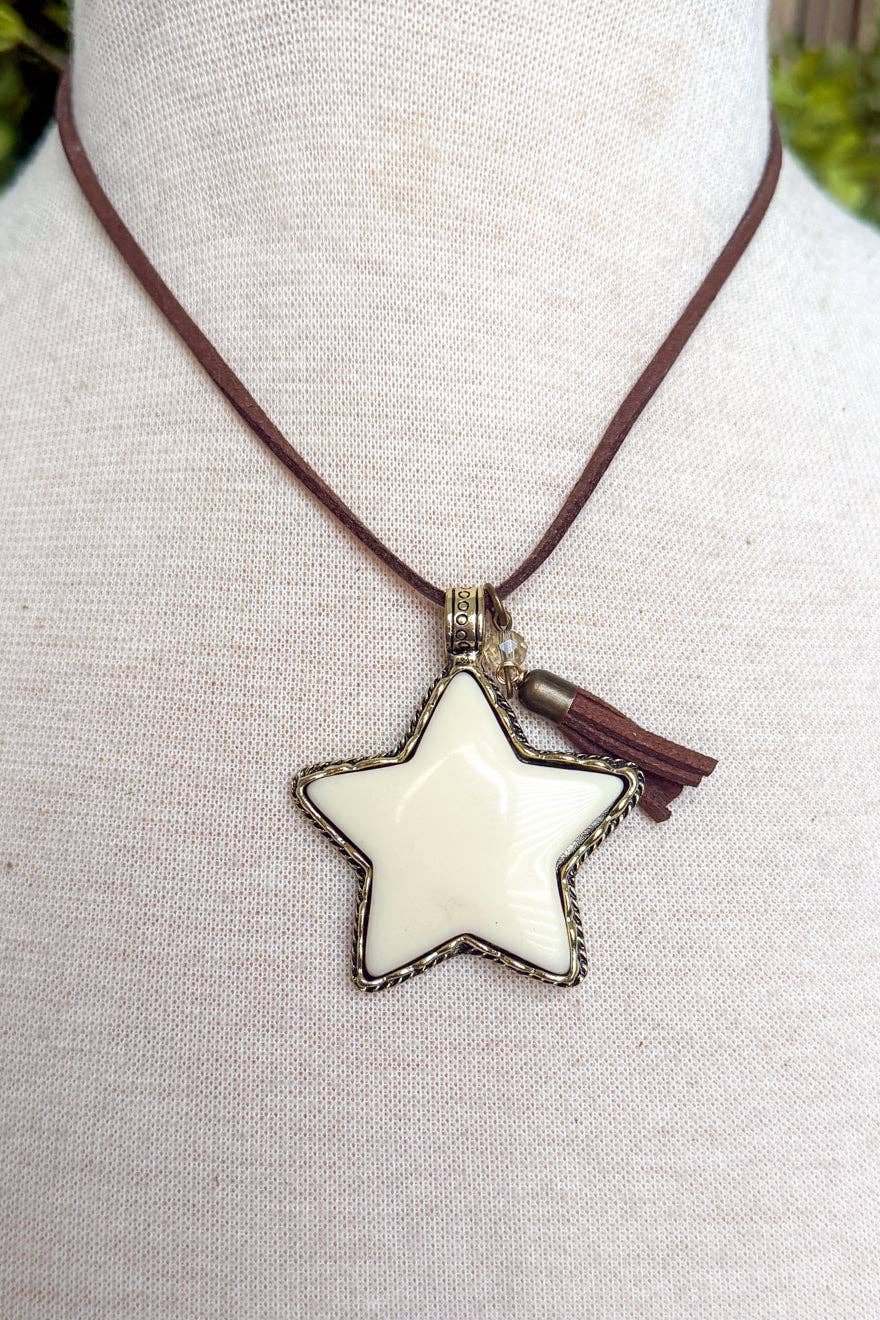 Star Chaser Necklace- Suede