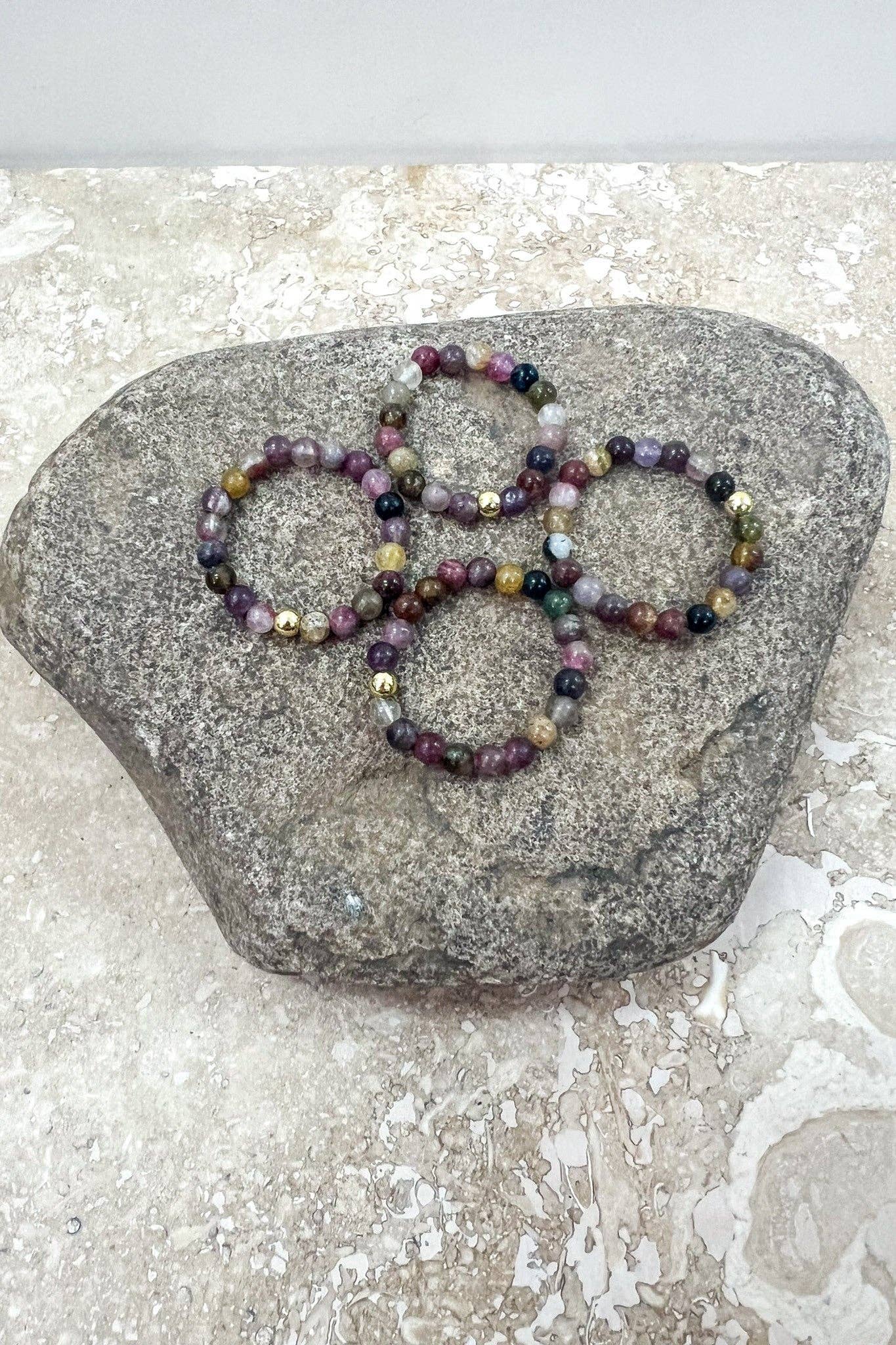 Stretchy Beaded Stack Rings