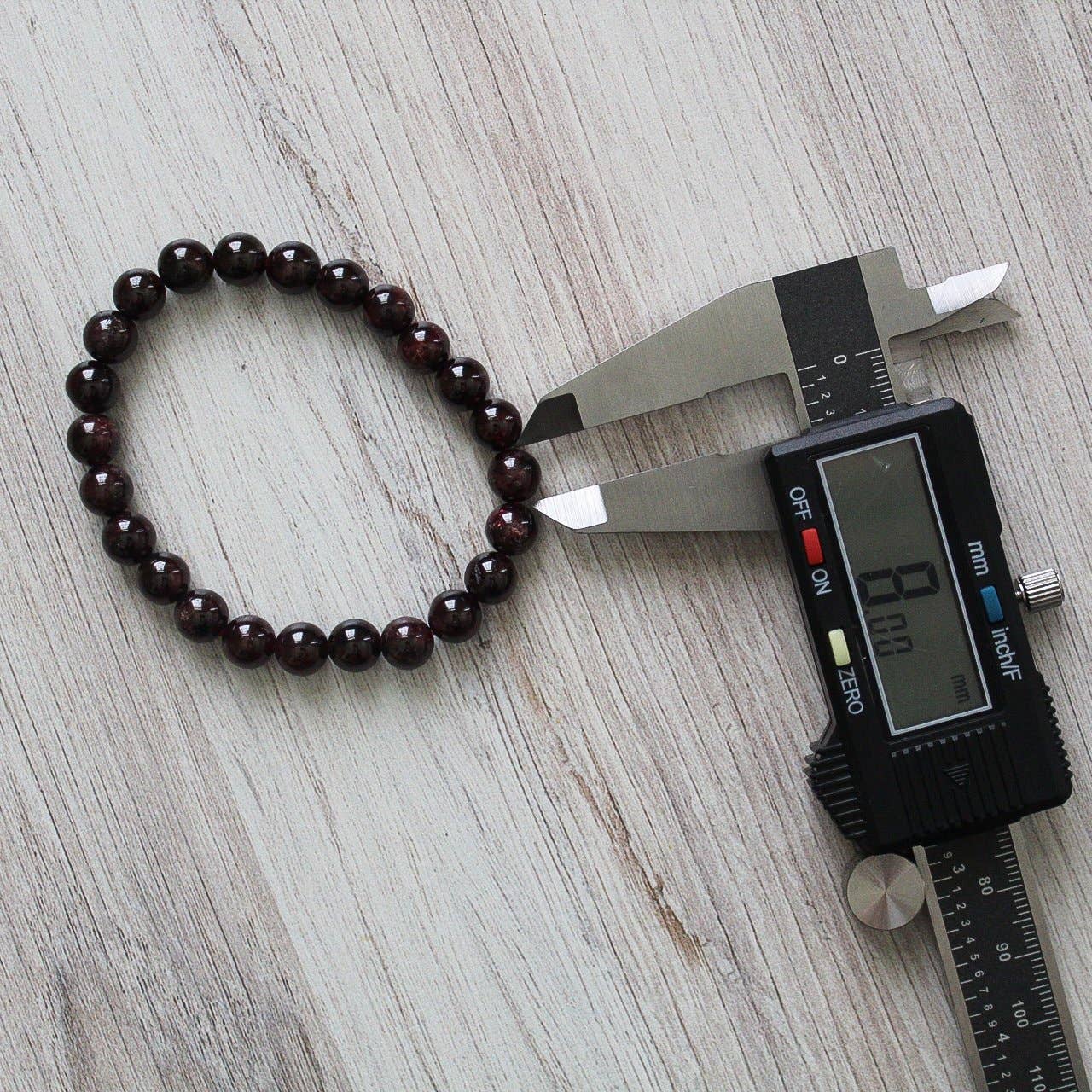 Garnet Bracelet 4mm/6mm/8mm - Crystals & Stones