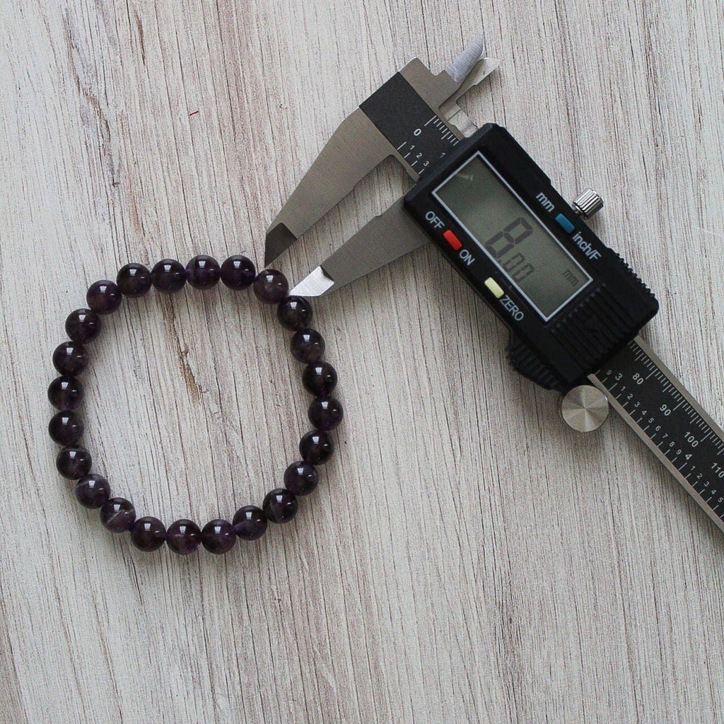 Amethyst Bracelet 4mm/6mm/8mm - Crystals & Stones