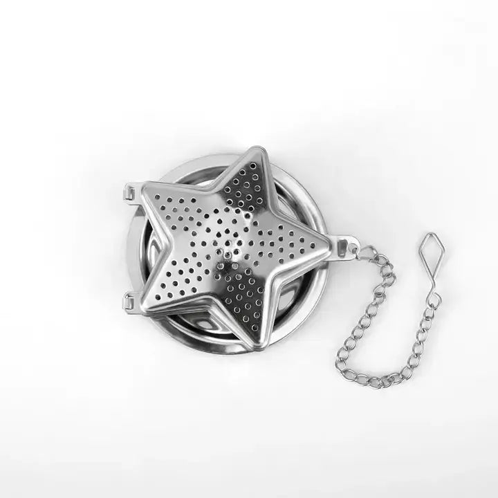 Star Shape Stainless Steel Tea Infuser Drip Tray, 4 pc Case