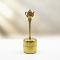 Gold Colored Stainless Steel Teapot Tea Infuser