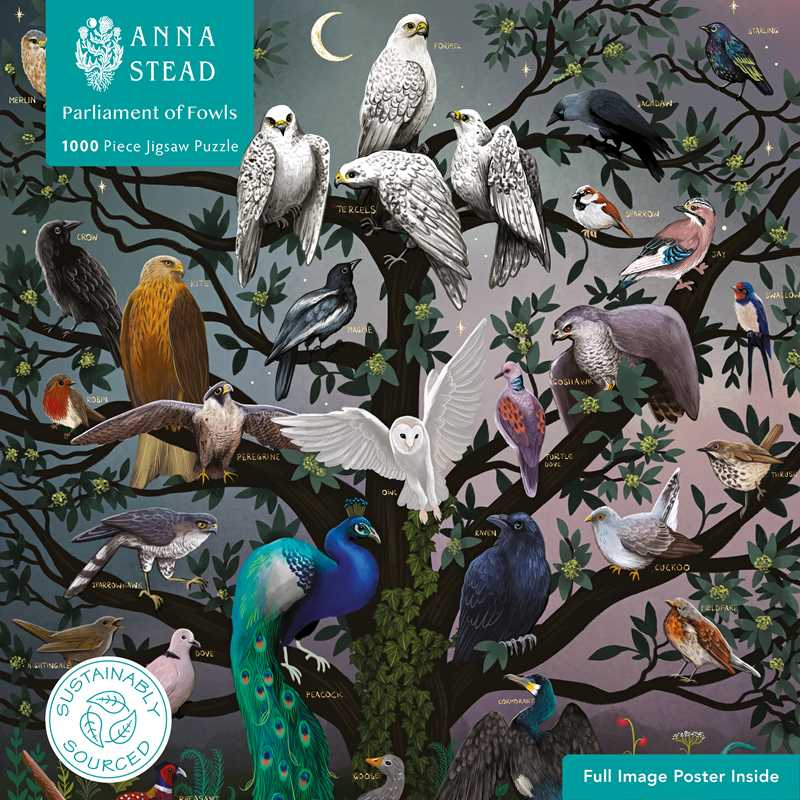 Adult Sustainable Jigsaw Puzzle Anna Stead: Parliament of Fowls by