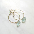 Sea Foam Glass Hoops