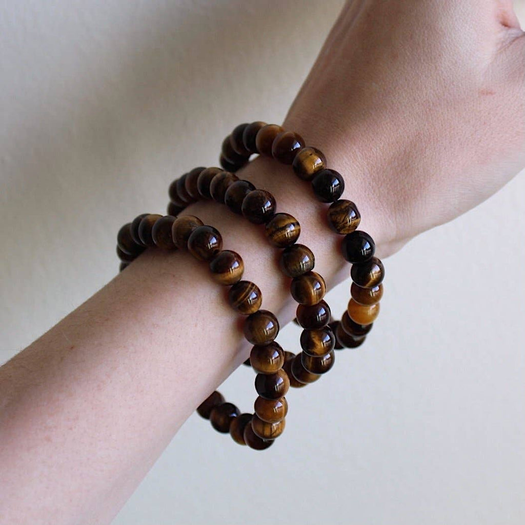 Tiger's Eye Bracelet 4mm/6mm/8mm - Crystals & Stones