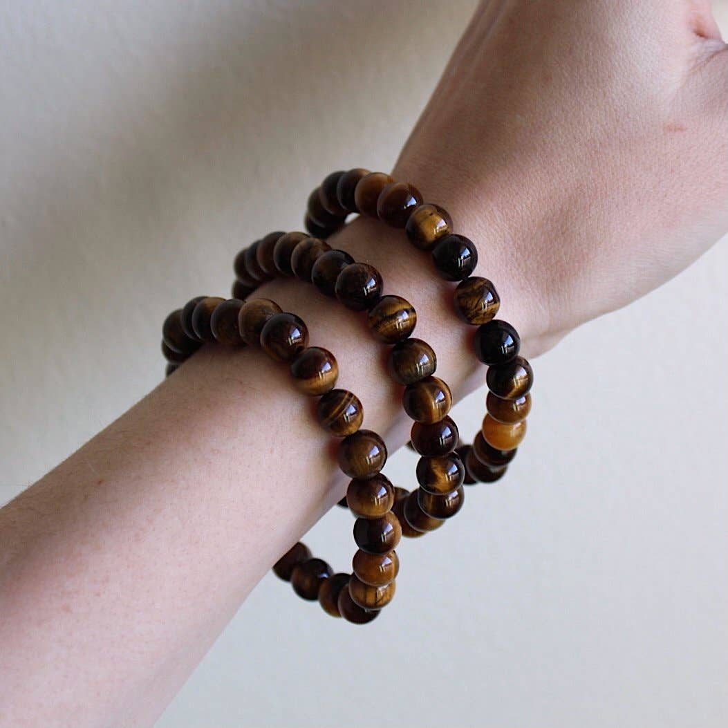 Tiger's Eye Bracelet 4mm/6mm/8mm - Crystals & Stones