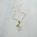 Sea Foam Glass & Starfish Anklet