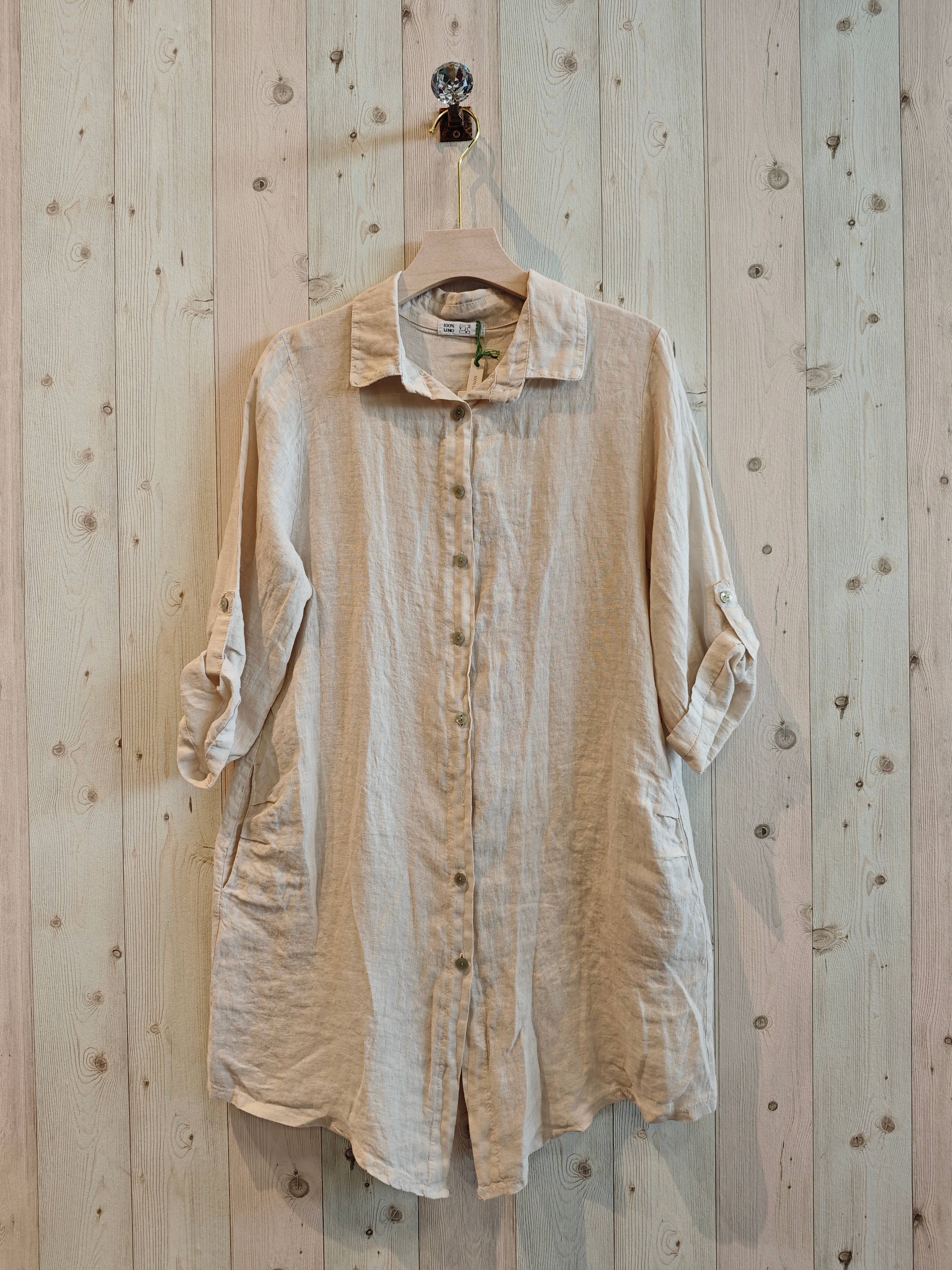 SHORT SHIRT 100% LINEN