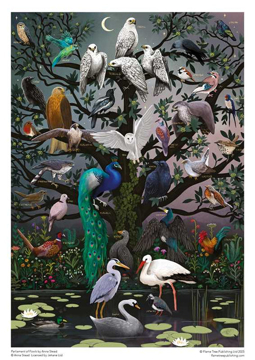 Adult Sustainable Jigsaw Puzzle Anna Stead: Parliament of Fowls by