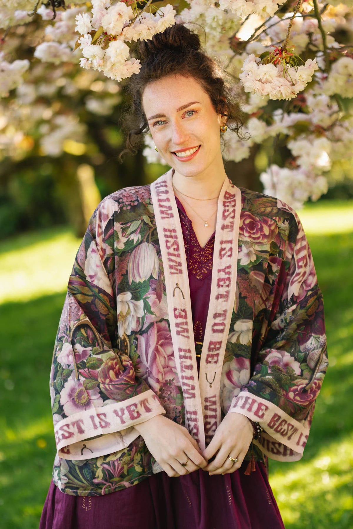 Make A Wish Pixie Duster Cropped Kimono w Wishbone Dandelion