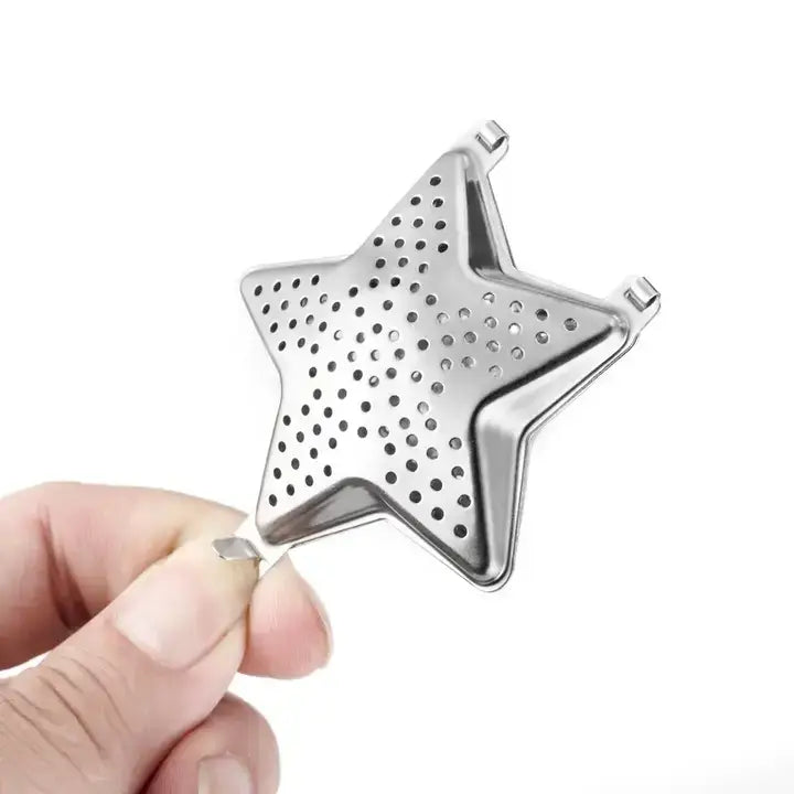 Star Shape Stainless Steel Tea Infuser Drip Tray, 4 pc Case