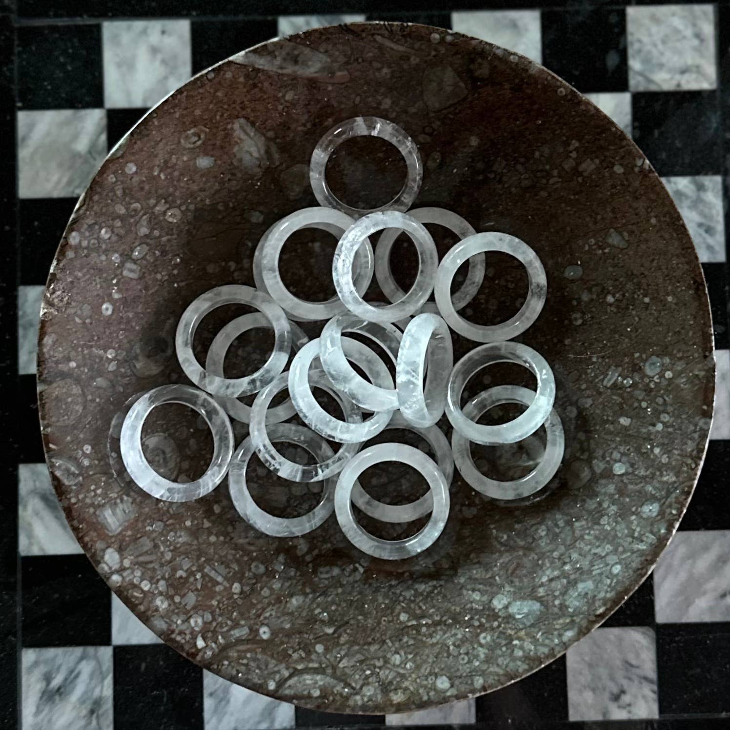 Quartz Rings -10 pcs (Crystals & Stones)