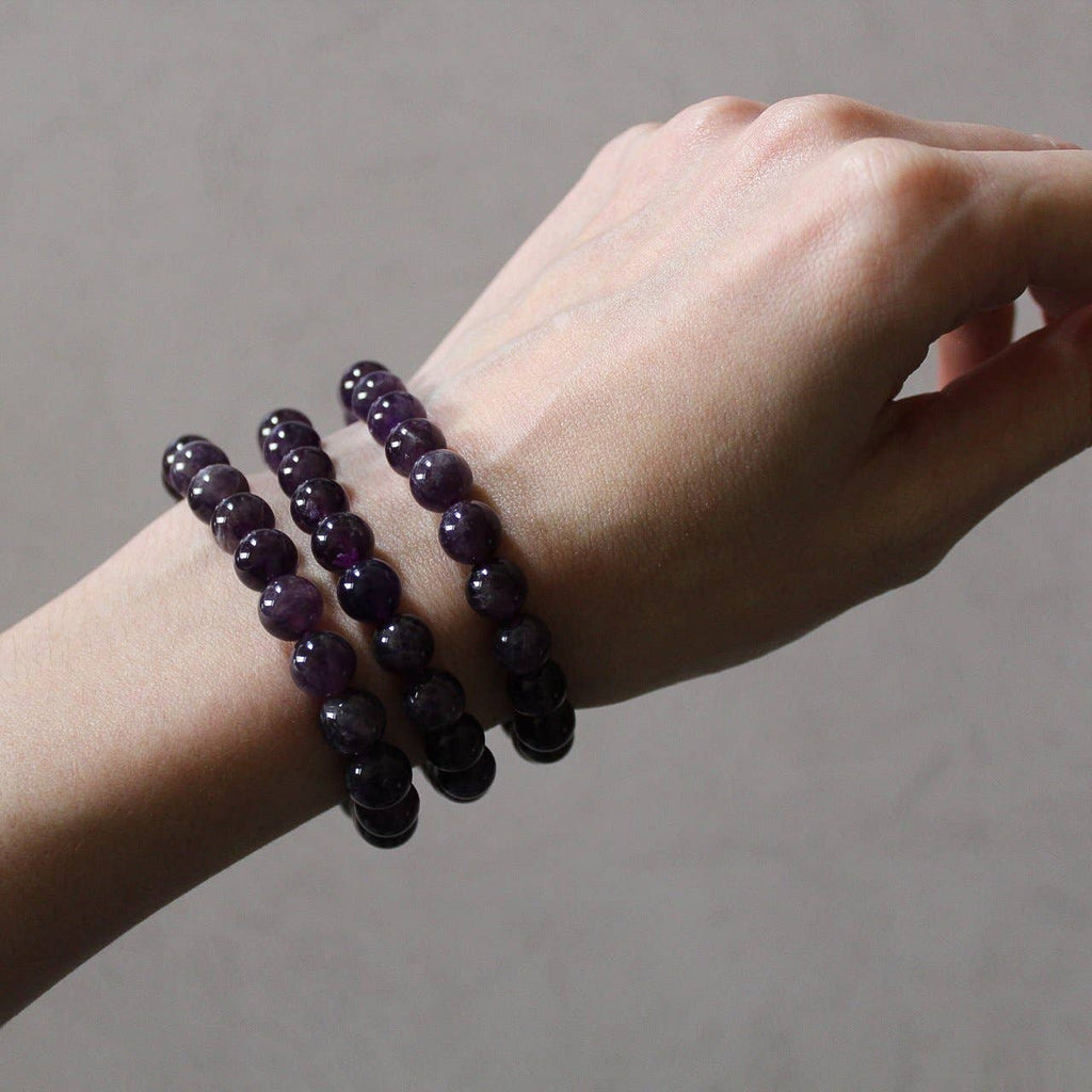 Amethyst Bracelet 4mm/6mm/8mm - Crystals & Stones