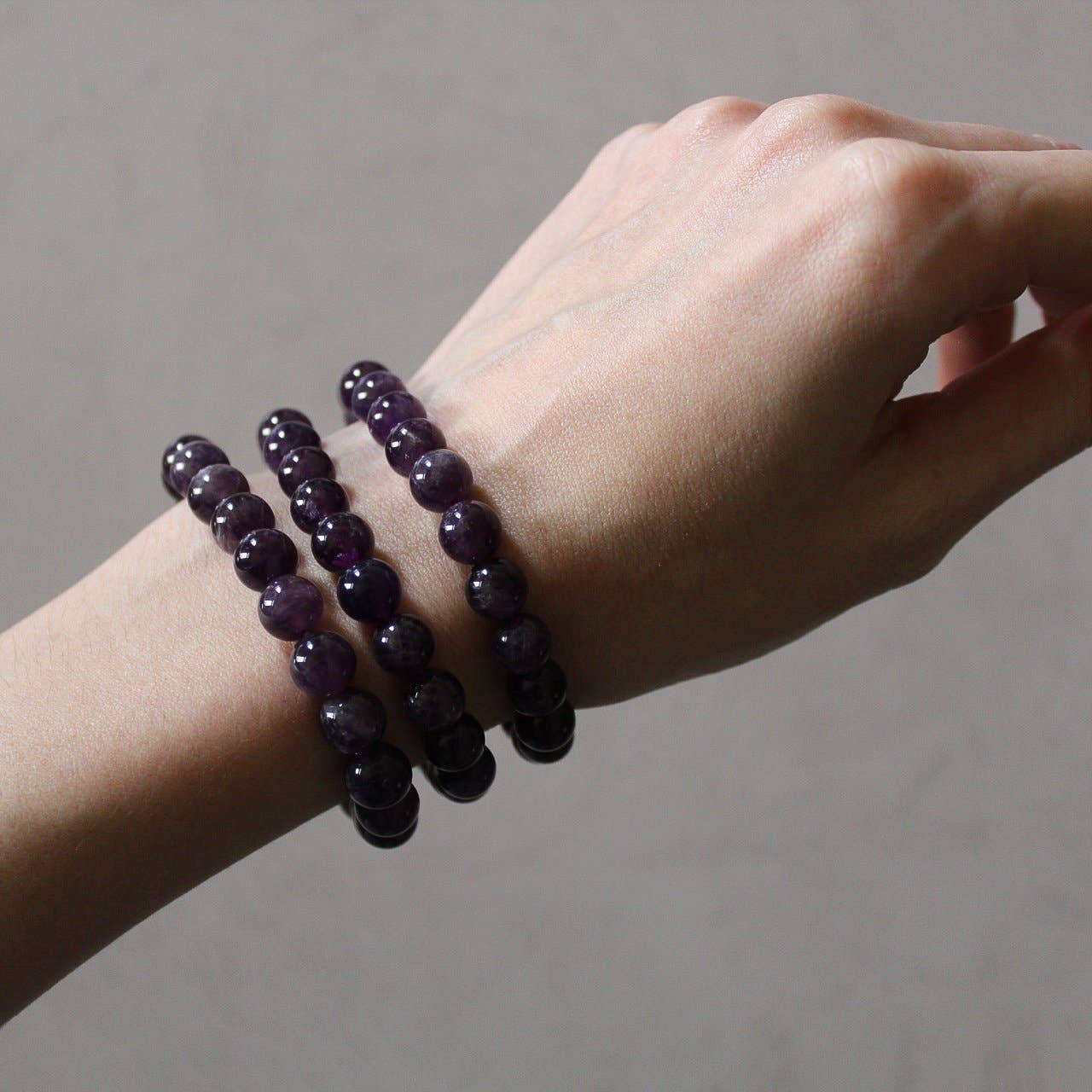 Amethyst Bracelet 4mm/6mm/8mm - Crystals & Stones