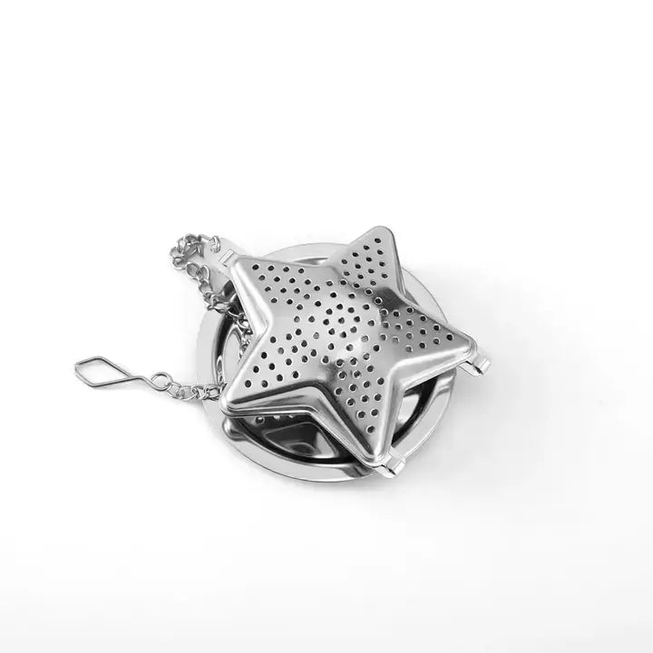 Star Shape Stainless Steel Tea Infuser Drip Tray, 4 pc Case