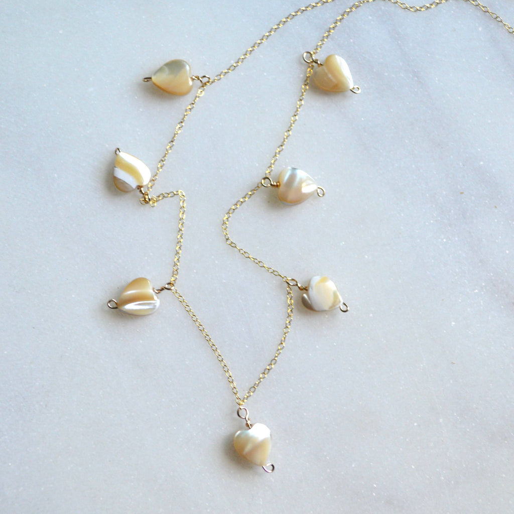 Mother of Pearl Heart Necklace