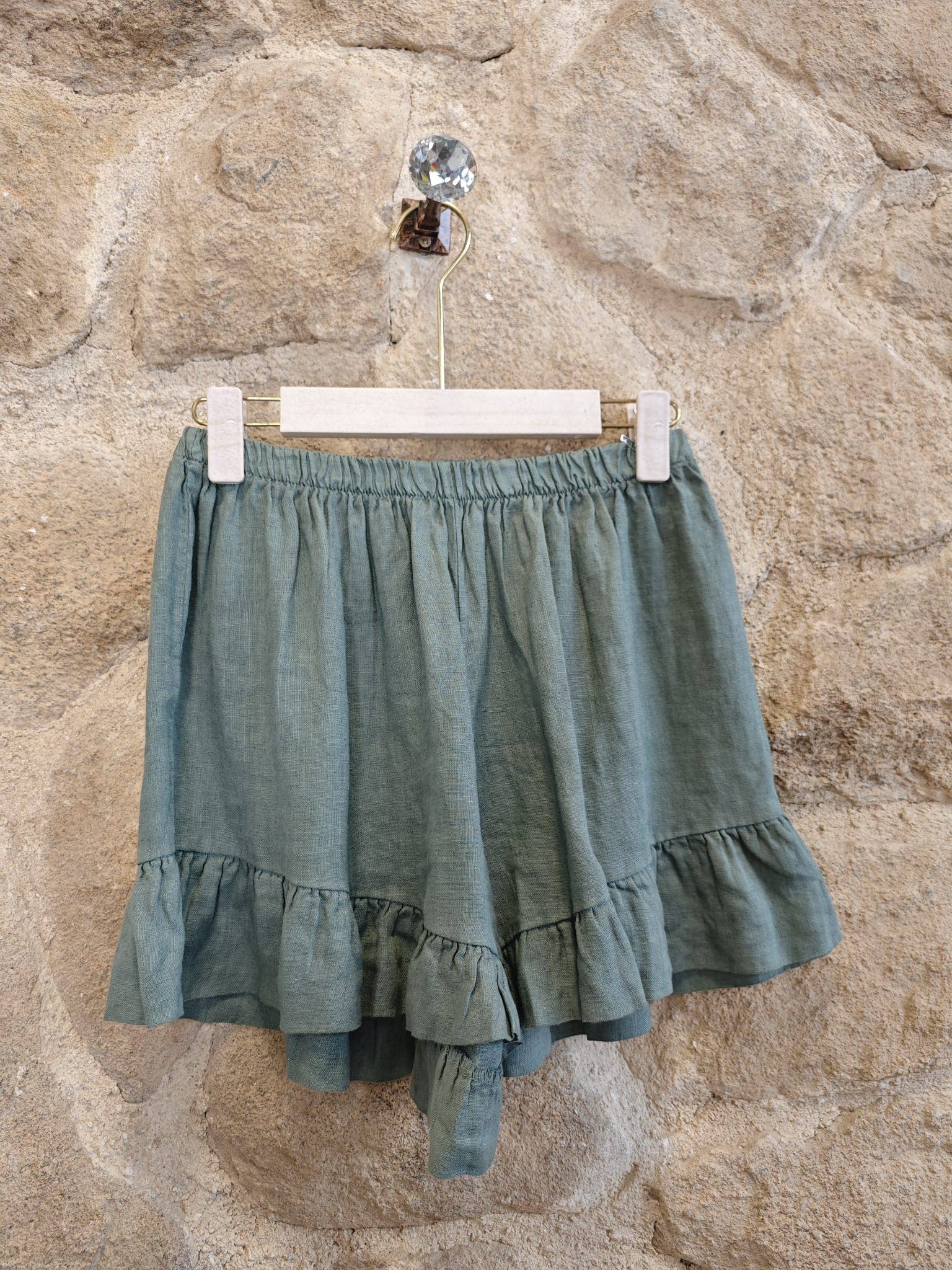 Ruffled Shorts 100% LINEN