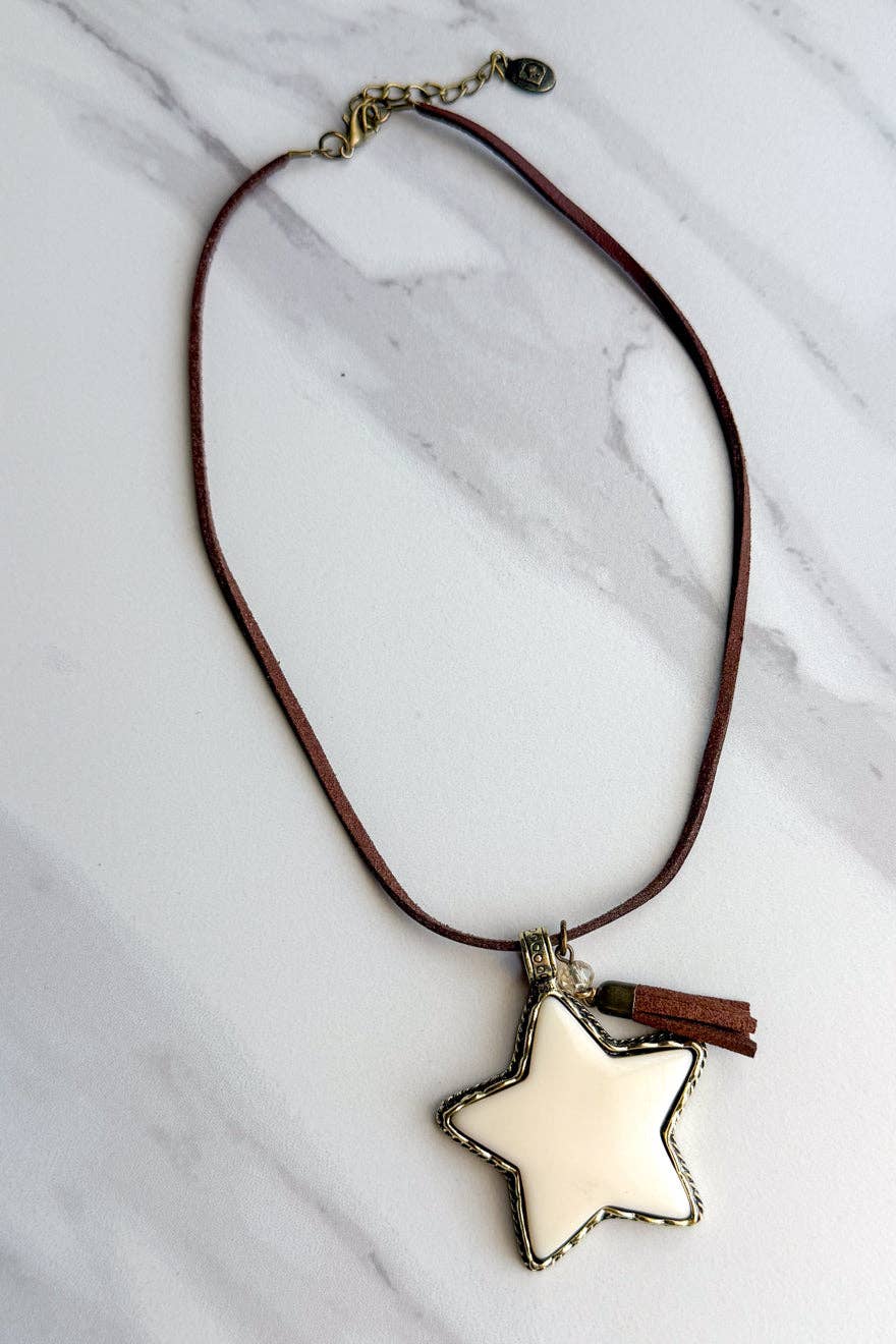 Star Chaser Necklace- Suede