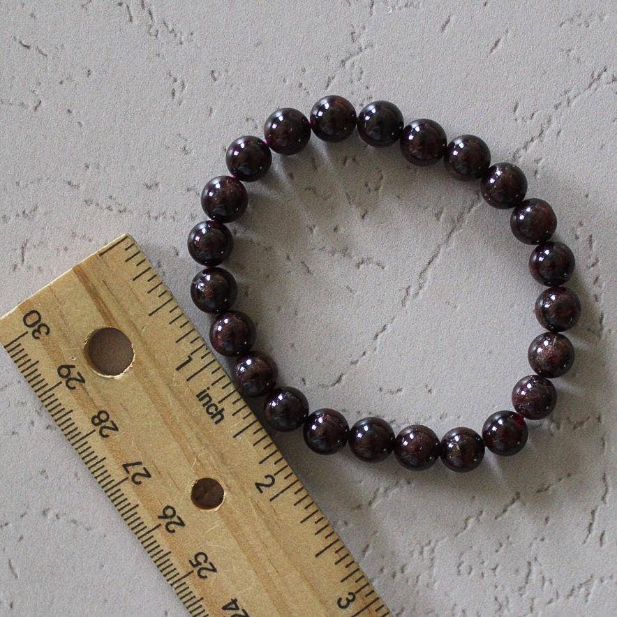 Garnet Bracelet 4mm/6mm/8mm - Crystals & Stones