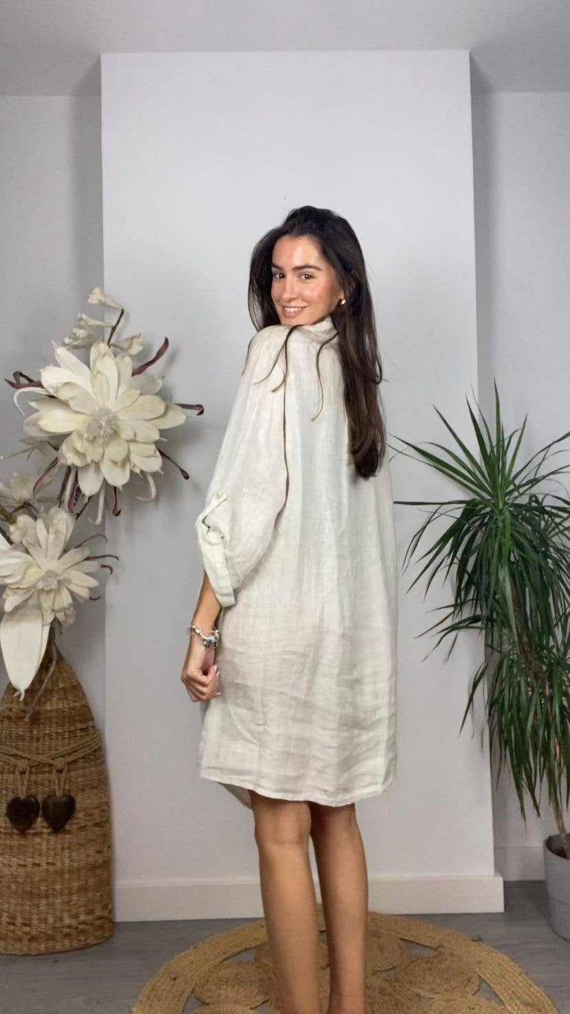 SHORT SHIRT 100% LINEN