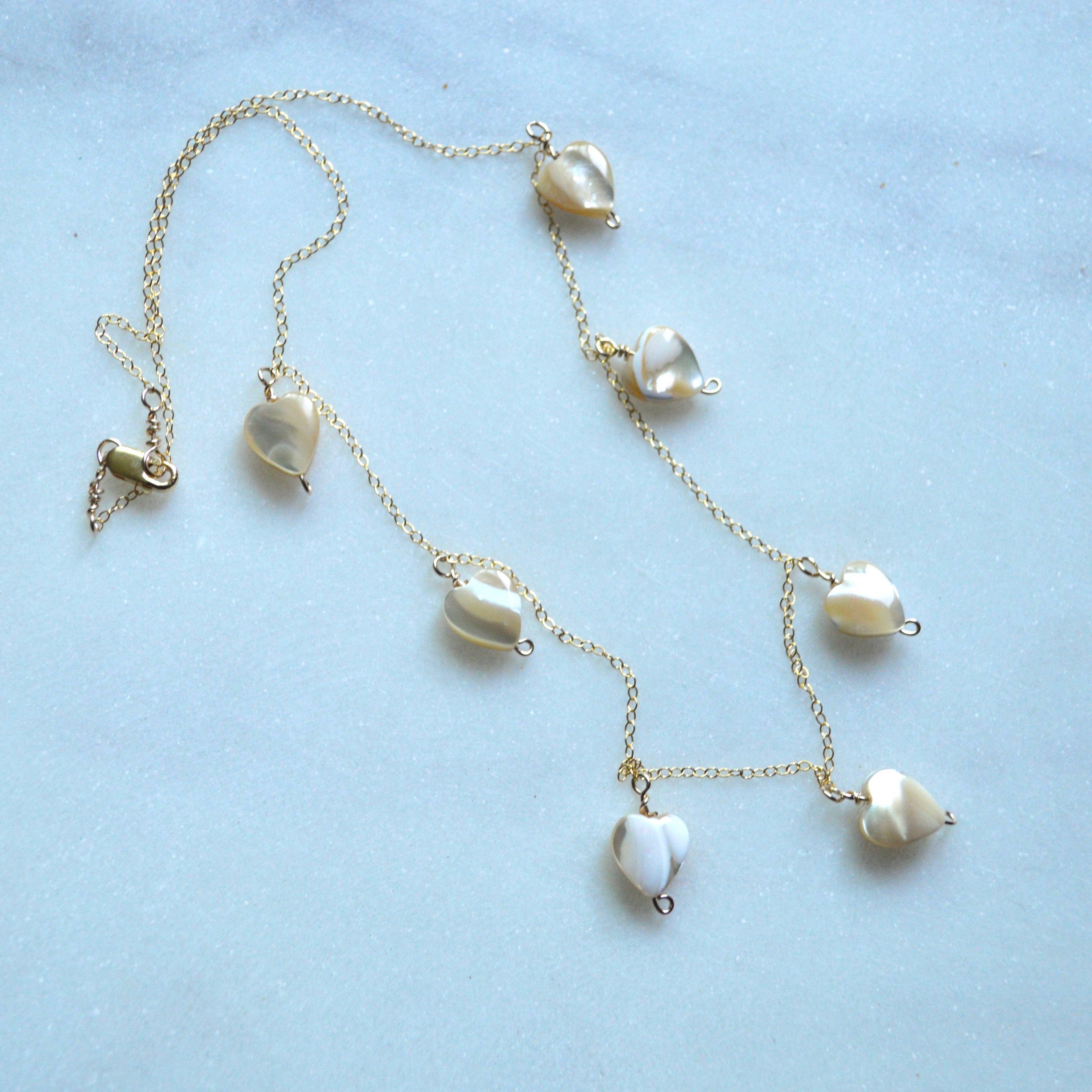 Mother of Pearl Heart Necklace