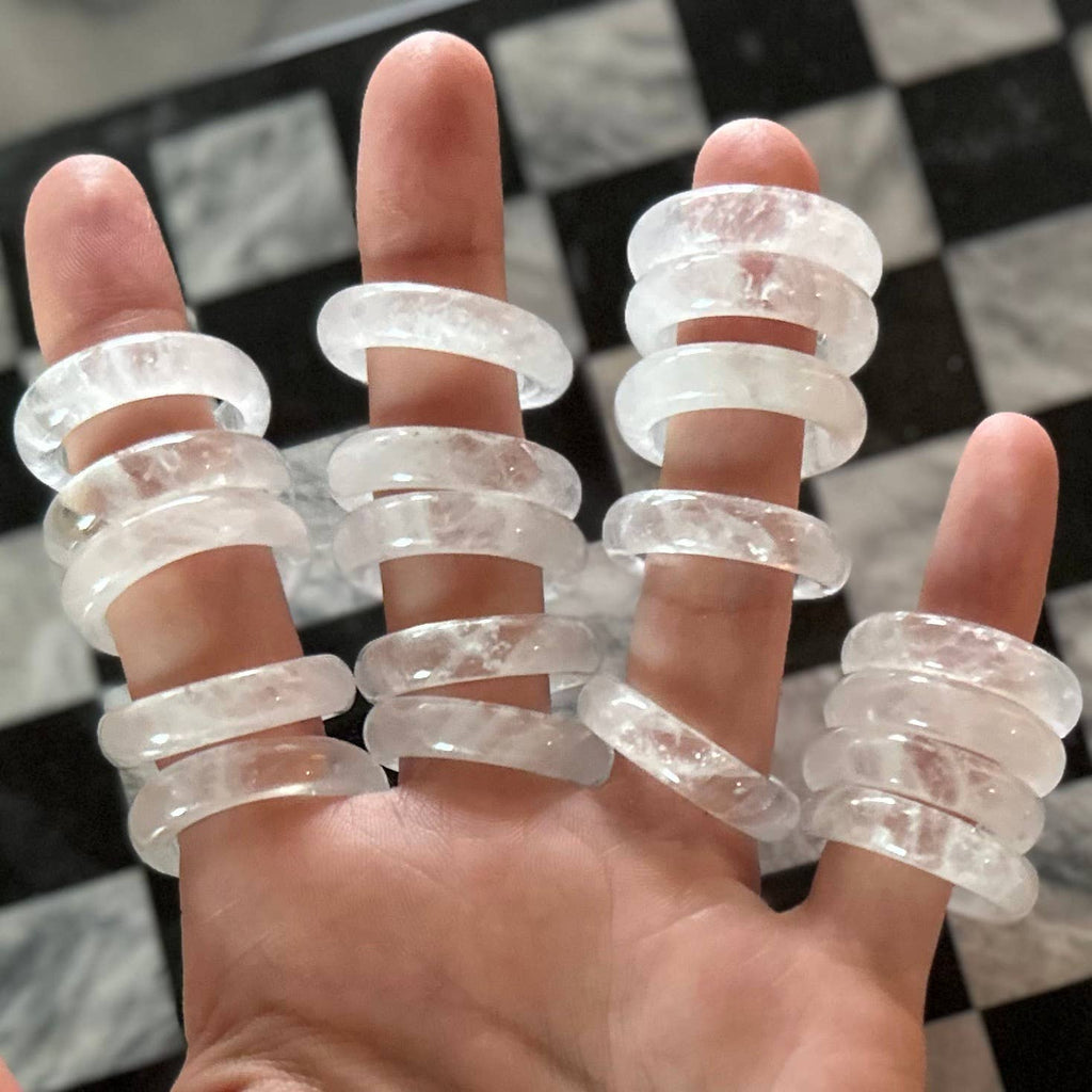 Quartz Rings -10 pcs (Crystals & Stones)