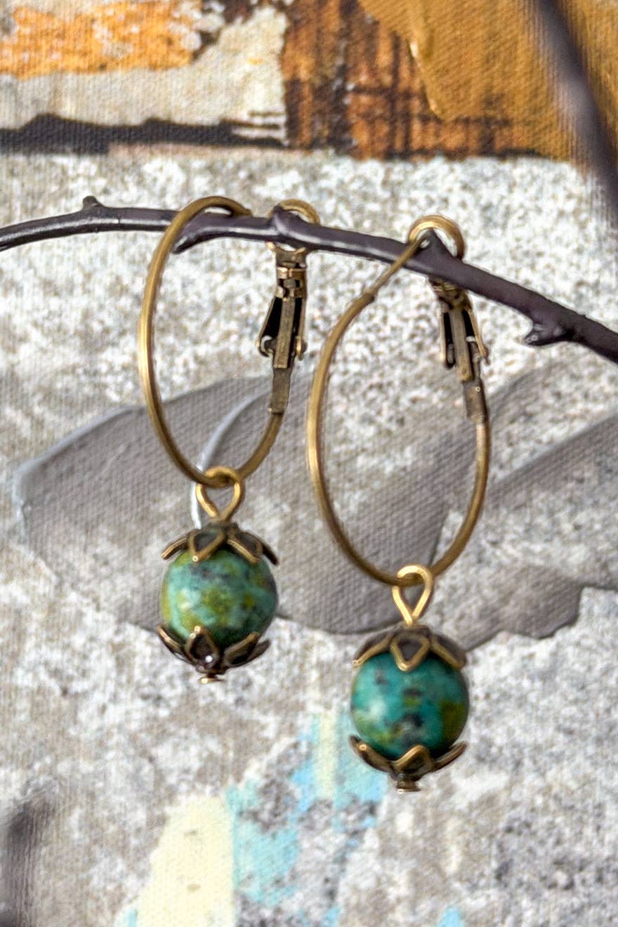 Yvonne Earrings- African Turquoise