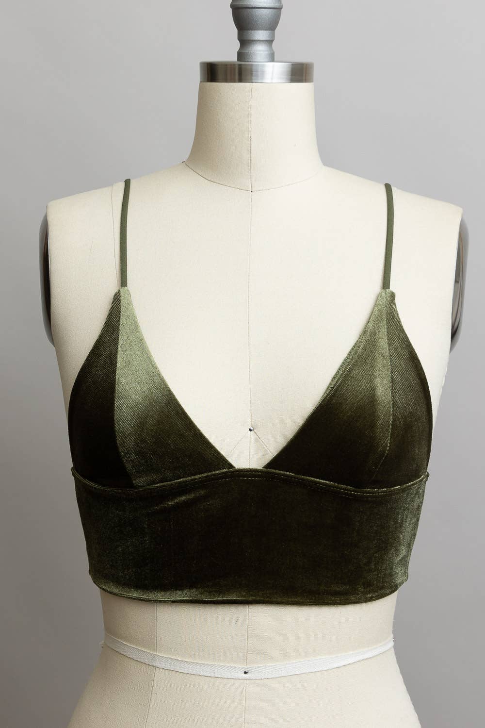 Velvet Plunge Longline Bralette - Deep V-Neck Crop Top ✨