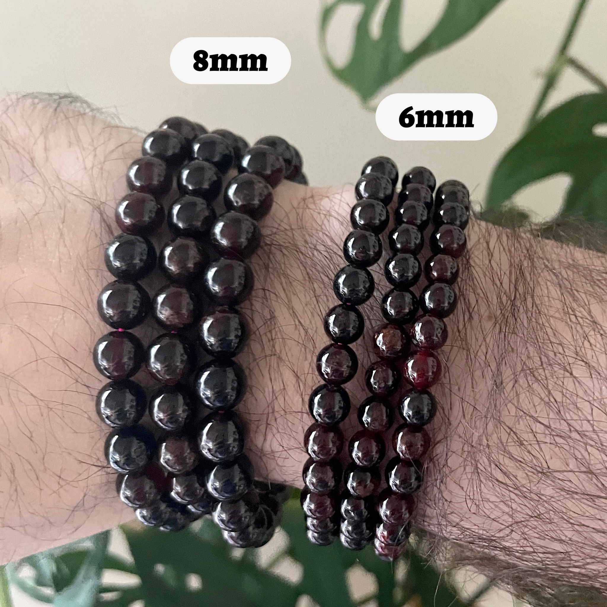 Garnet Bracelet 4mm/6mm/8mm - Crystals & Stones
