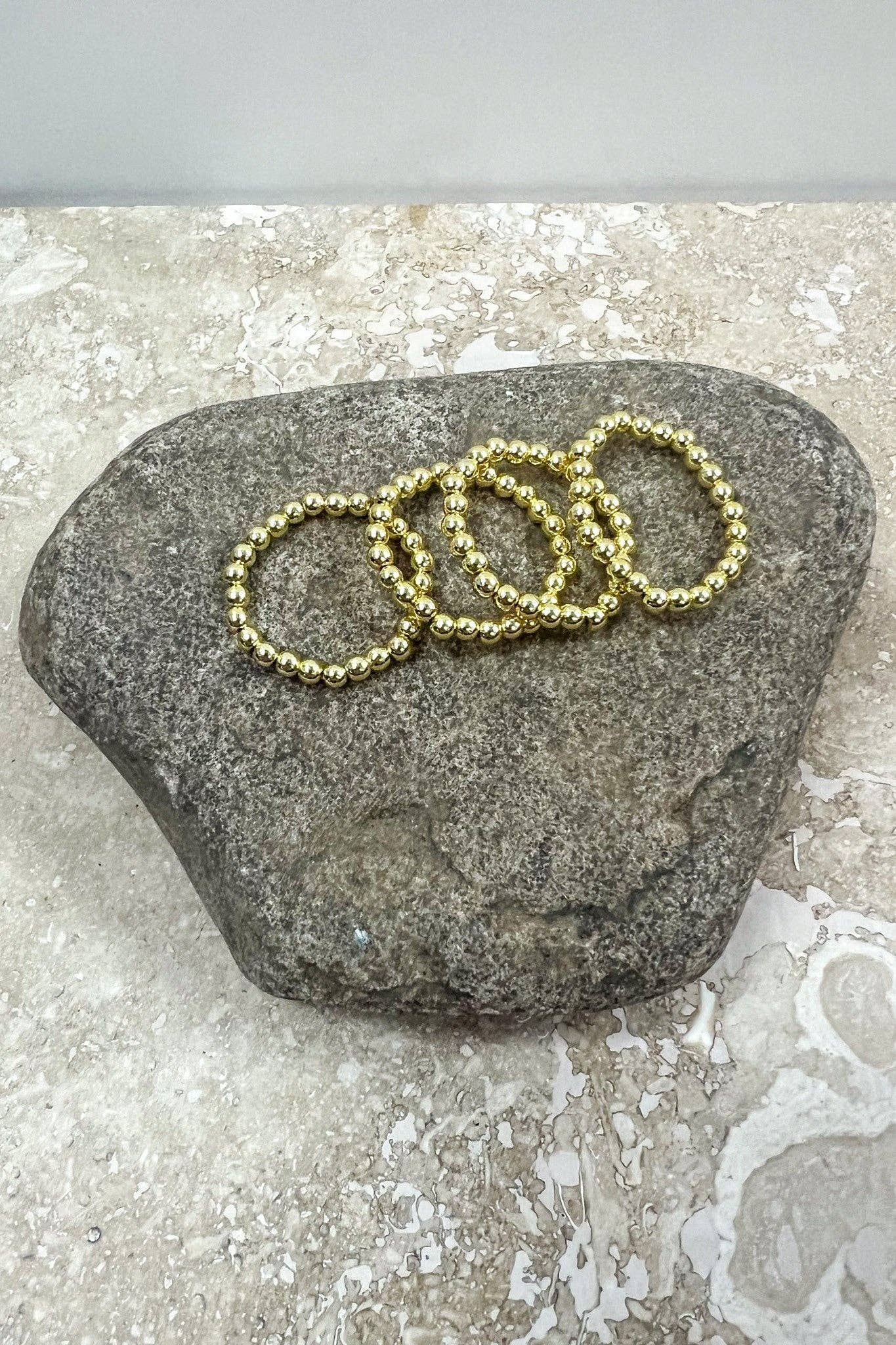 Stretchy Beaded Stack Rings