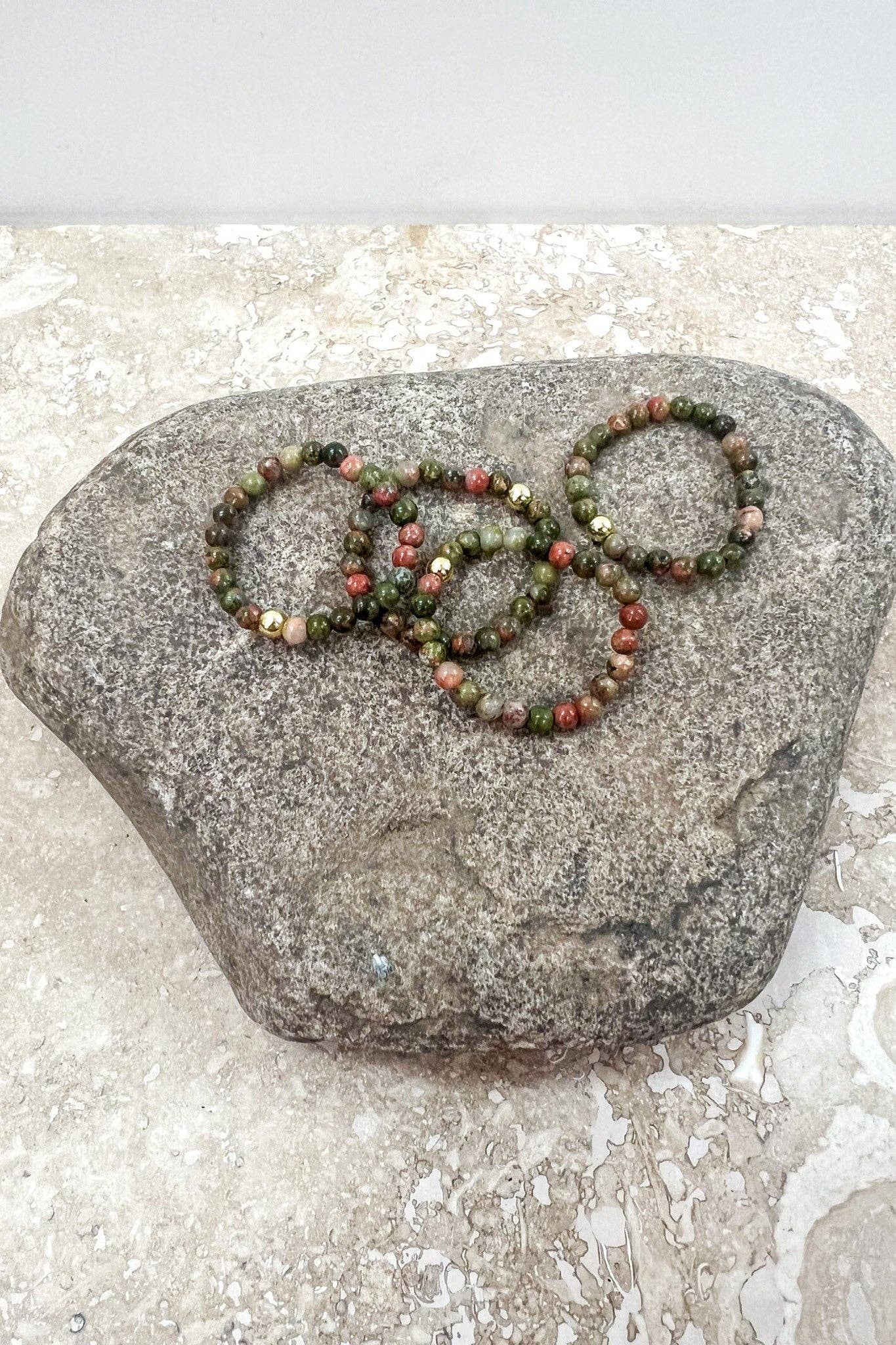 Stretchy Beaded Stack Rings
