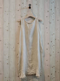 FRINGED DRESS 100% LINEN