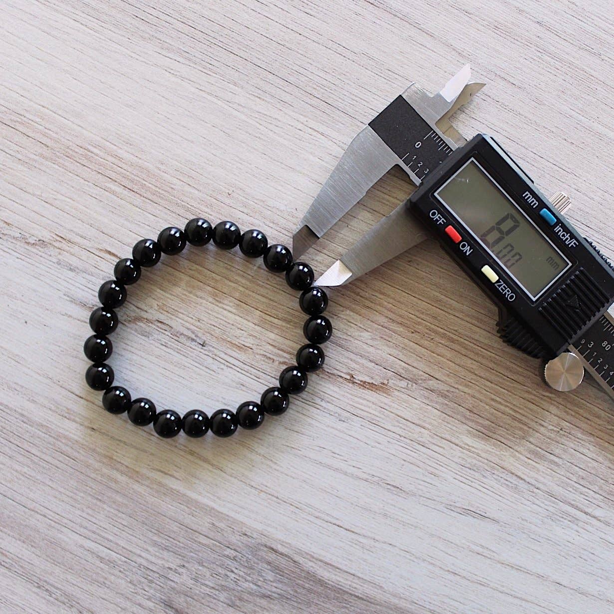 Black Obsidian Bracelet 4mm/6mm/8mm - Crystals & Stones