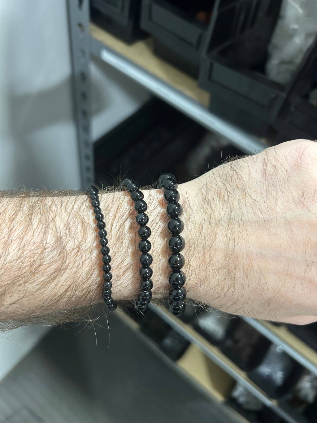 Black Obsidian Bracelet 4mm/6mm/8mm - Crystals & Stones