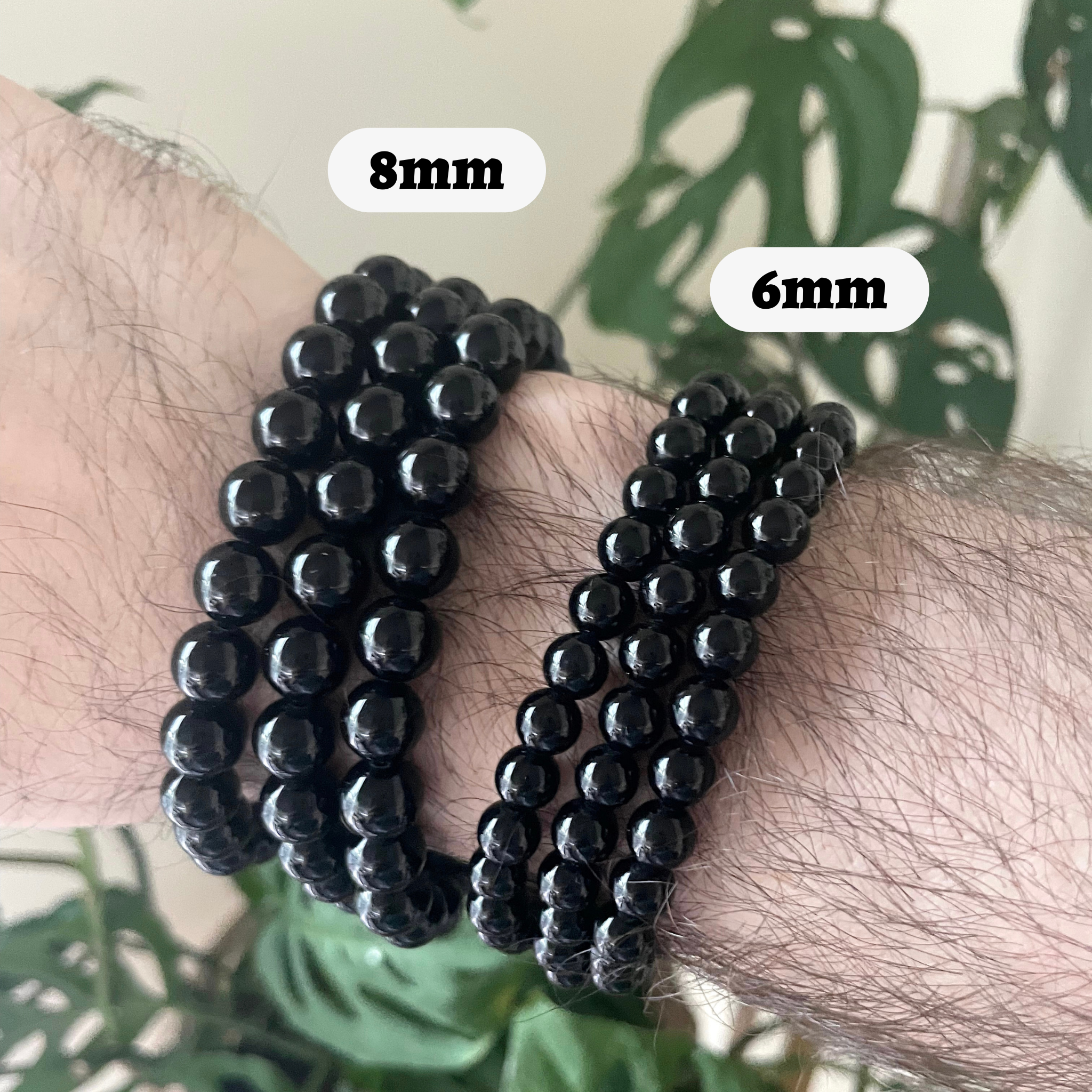 Black Obsidian Bracelet 4mm/6mm/8mm - Crystals & Stones
