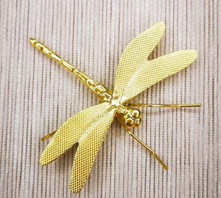 Gold Metal Dragonfly Decor – Tea Pet & Tabletop Accent