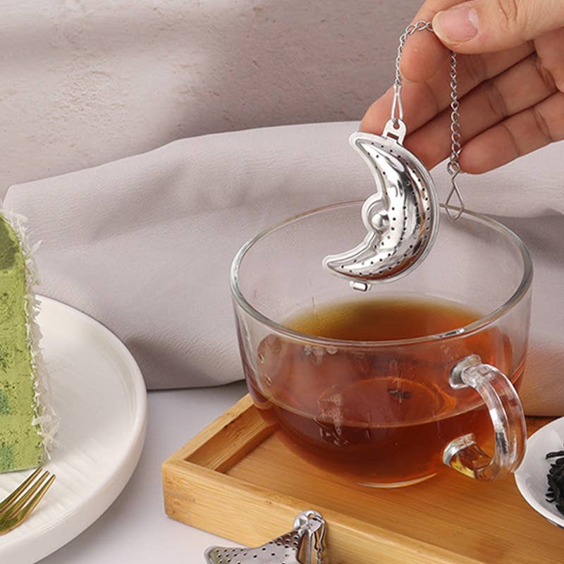 Crescent Moon Shaped Stainless Steel Tea Infuser