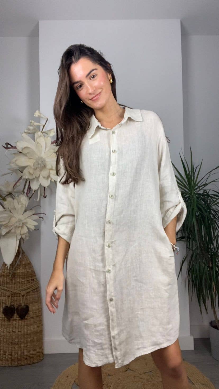 SHORT SHIRT 100% LINEN