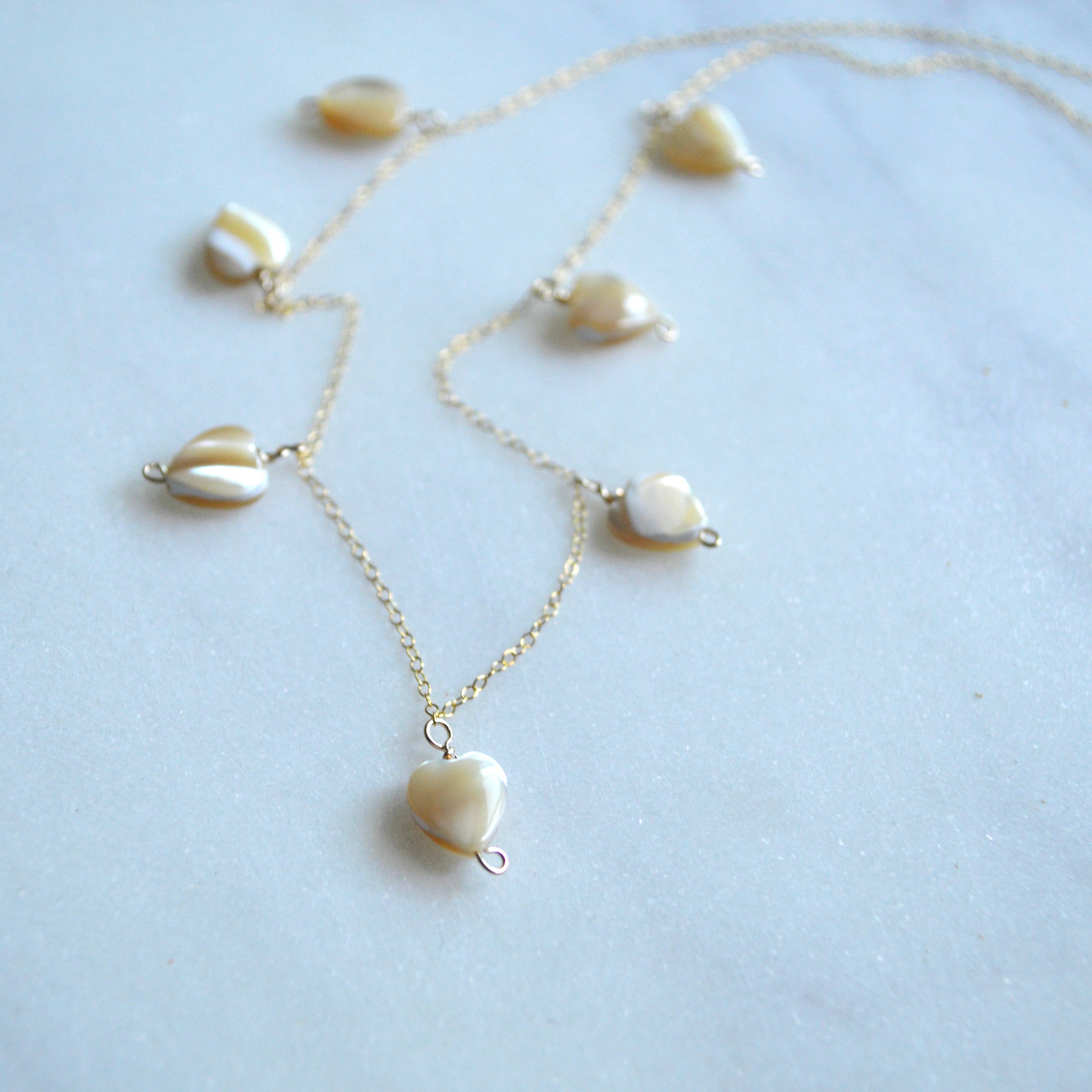 Mother of Pearl Heart Necklace