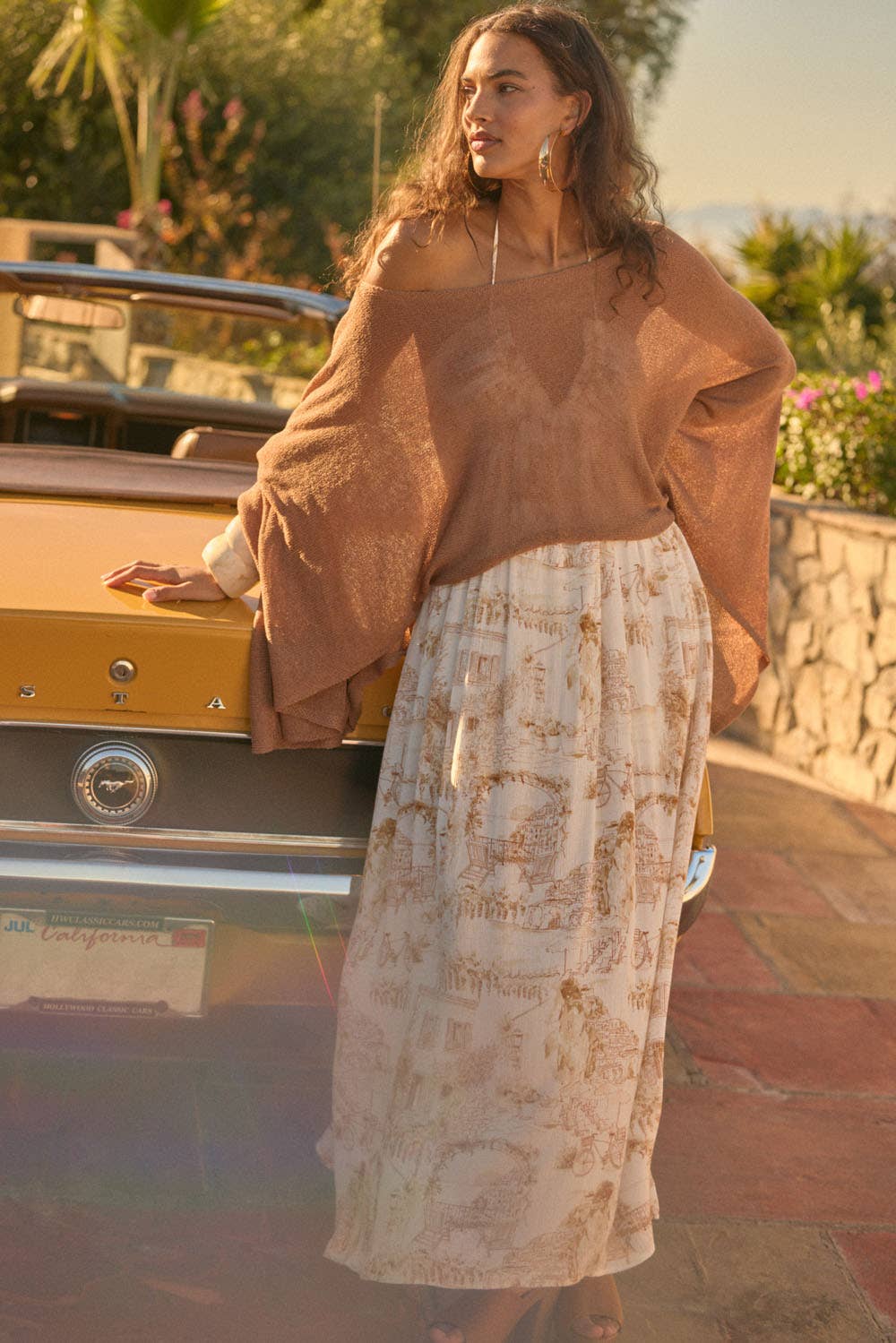 Sheer Lightweight Knit Cropped Poncho Sweater